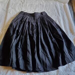 Girstunm Women's Pleated Vintage Skirt A-line Midi Skirts with Pockets